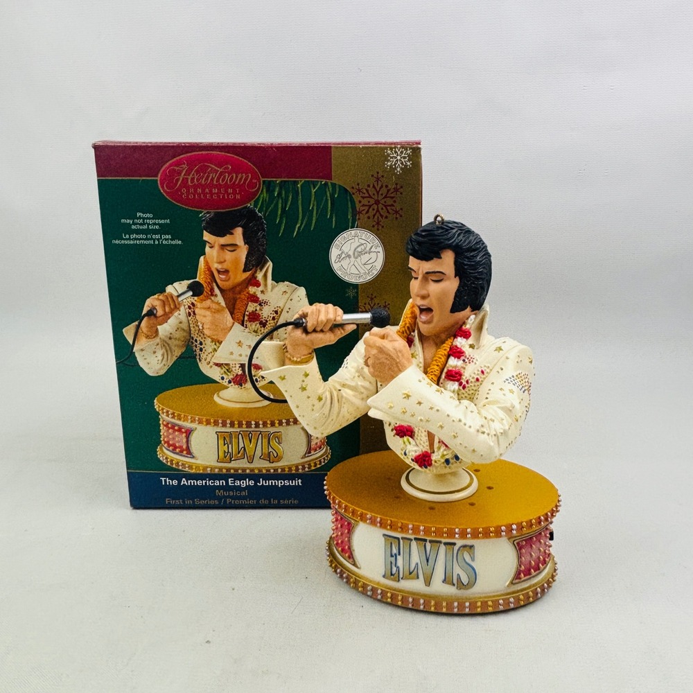 Carlton Cards Elvis American Eagle Jumpsuit Musical Ornament Suspicious Minds